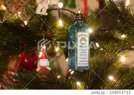 Australian Christmas Decorations on a Tree 109053733