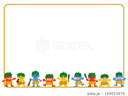 節分の小鬼のイラスト入り恵方巻POP 109053970