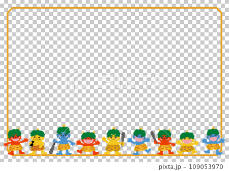 節分の小鬼のイラスト入り恵方巻POP 109053970