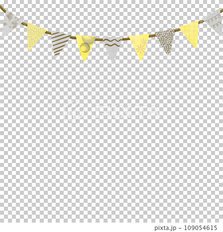 Hand draw party bunting decoration 109054615