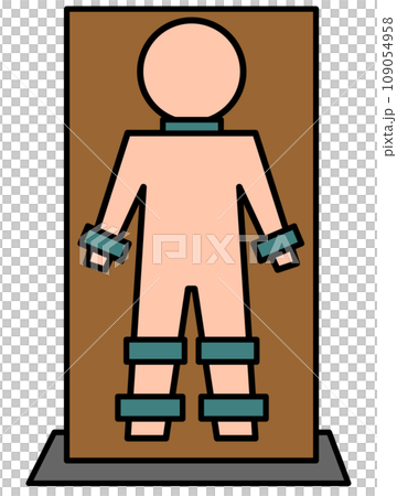 監禁されたり全身を拘束されている人物イラスト 監禁されたり全身を拘束されている人物イラスト 109054958