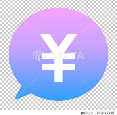 Blue-purple gradation | circle mark and speech bubble Blue-purple gradation | circle mark and speech bubble 109055449