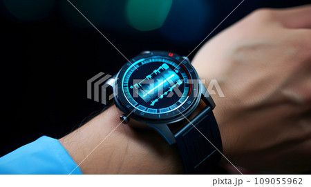 Smart watch on the wrist 109055962