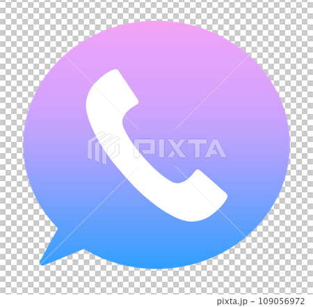 藍紫色漸層 | 電話標記與語音氣泡 109056972