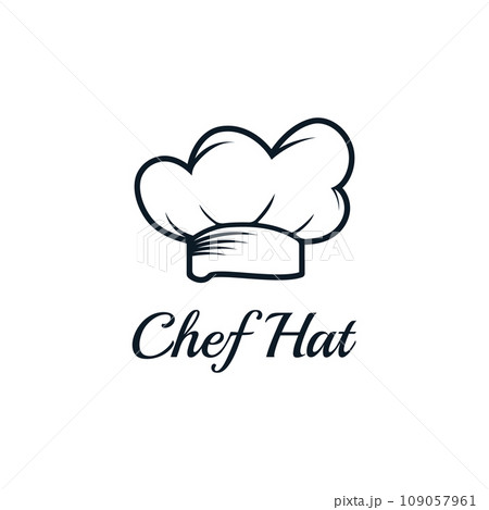 chef hat logo design with vector illustration template 109057961
