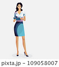 Vector illustration of business woman character.Leadership and success, Executive and professional, Business and marketting concept. 109058007