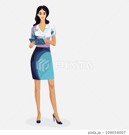 Vector illustration of business woman character.Leadership and success, Executive and professional, Business and marketting concept. Vector illustration of business woman character.Leadership and success, Executive and professional, Business and marketting concept. 109058007