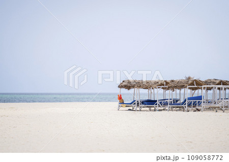 luxury beach house at sunny day 109058772