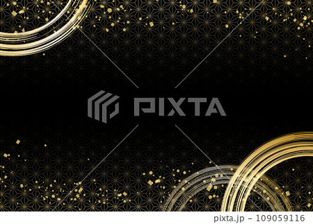 黒　金・高級感・和柄背景 109059116
