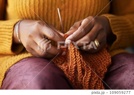 Hands of old woman in wrinkles crocheting ornament calming nerves with help of favorite hobby Hands of old woman in wrinkles crocheting ornament calming nerves with help of favorite hobby 109059277