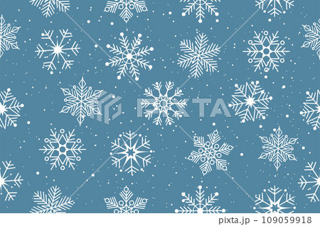 Simple Christmas seamless snowflake pattern. Vector illustration on a white background Simple Christmas seamless snowflake pattern. Vector illustration on a white background 109059918