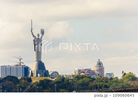 Mother Motherland statue devoted the Great Patriotic War in Kiev, Ukraine. Mother Motherland statue devoted the Great Patriotic War in Kiev, Ukraine. 109060645