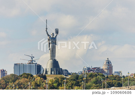 Mother Motherland statue devoted the Great Patriotic War in Kiev, Ukraine. Mother Motherland statue devoted the Great Patriotic War in Kiev, Ukraine. 109060686