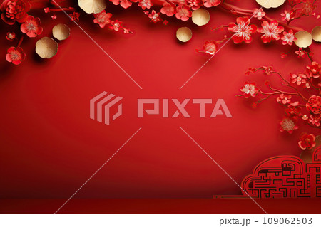 Chinese new year red background Chinese new year red background 109062503