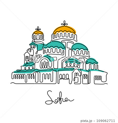 St. Alexander Nevsky Cathedral, Sofia illustration 109062711