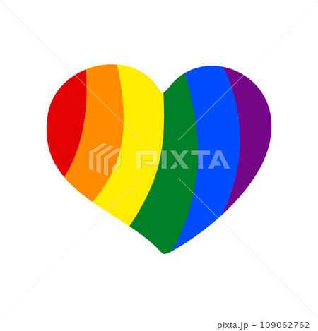 Rainbow heart abstract vector illustration 109062762