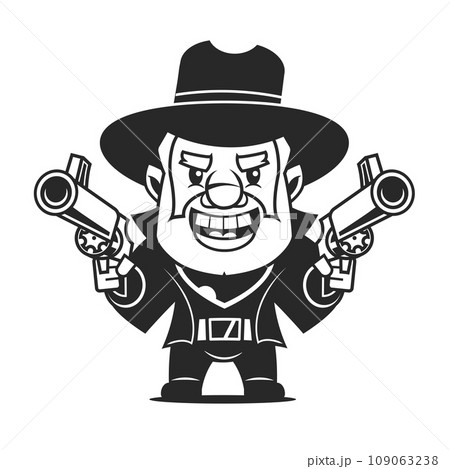 Sherif Dog face with a hat logo, mascot, symbol, vector illustration Sherif Dog face with a hat logo, mascot, symbol, vector illustration 109063238