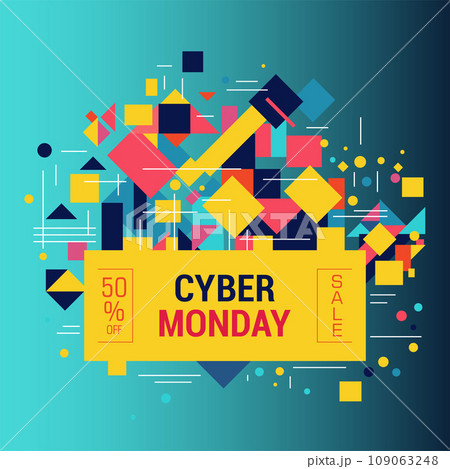 Cyber Monday Sale banner design 109063248