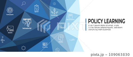 Policy Learning Web Header Banner with Leadership and Training, Compliance Training Icons Policy Learning Web Header Banner with Leadership and Training, Compliance Training Icons 109063830