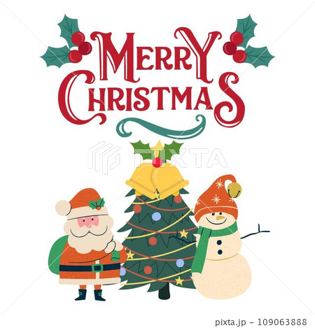 クリスマスのプレゼントを持ったサンタクロース 109063888