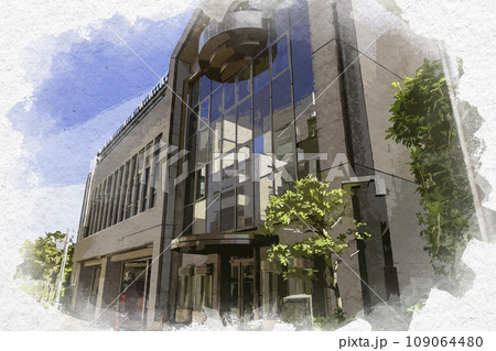 水彩画風 東京麹町 麹町消防署 東京都千代田区 水彩画風 東京麹町 麹町消防署 東京都千代田区 109064480