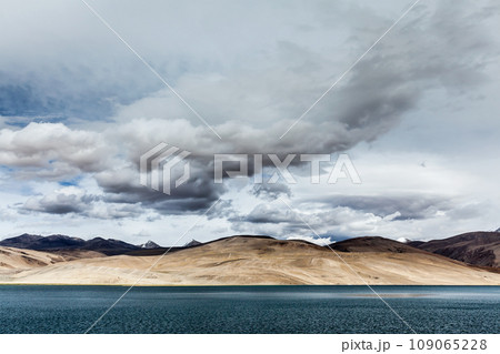 Himalayan mountain lake in Himalayas Tso Moriri (official name: Tsomoriri Wetland Conservation Reserve), Korzok, Changthang area, Ladakh, Jammu and Kashmir, India Himalayan mountain lake in Himalayas Tso Moriri (official name: Tsomoriri Wetland Conservation Reserve), Korzok, Changthang area, Ladakh, Jammu and Kashmir, India 109065228