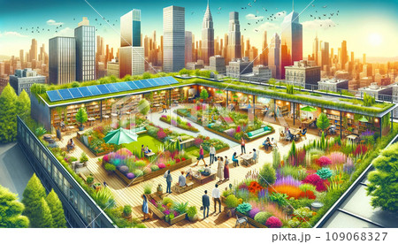 エコな屋上庭園　「AI生成画像」 109068327
