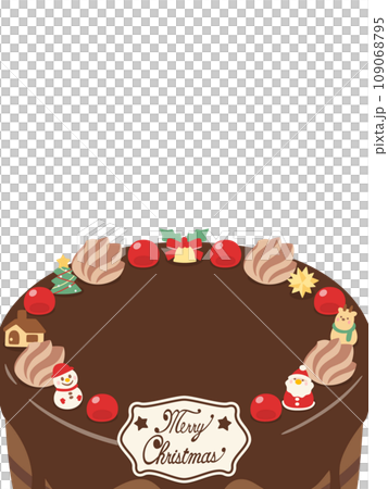 Christmas cake frame 3 vertical white background 109068795