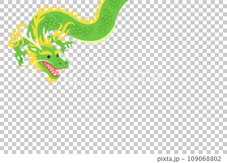 Illustration of green dragon 109068802