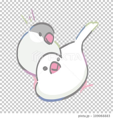 Flying sparrow colorful 109068883