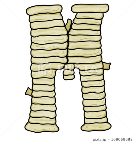 (Uppercase) Mummy Halloween font design 109069698