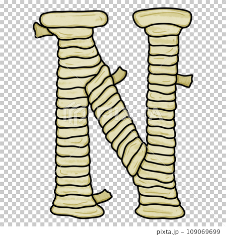 (Uppercase) Mummy Halloween font design 109069699