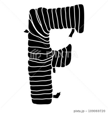 (Uppercase) Mummy Halloween font design (Uppercase) Mummy Halloween font design 109069720