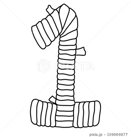 Number Mummy Halloween font design Number Mummy Halloween font design 109069877