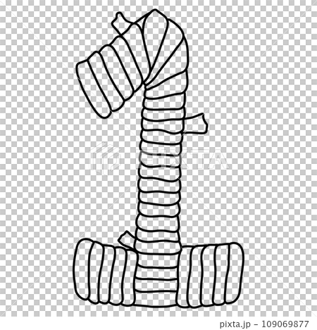 Number Mummy Halloween font design Number Mummy Halloween font design 109069877