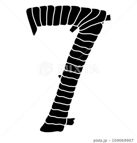 Number Mummy Halloween font design 109069907