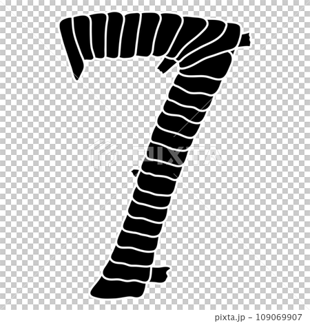 Number Mummy Halloween font design 109069907