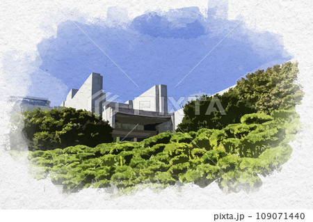 水彩画風 東京三宅坂 最高裁判所 東京都千代田区 水彩画風 東京三宅坂 最高裁判所 東京都千代田区 109071440