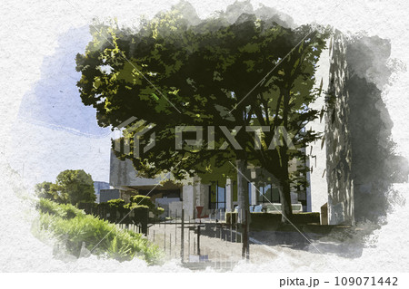 水彩画風　東京三宅坂　最高裁判所　東京都千代田区 109071442
