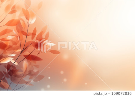 Seasonal fall foliage with detail textures, frame from autumn leaves. Yellow orange beige gradient color. Botanical trend background. Selective focus, bokeh effect. Copy space. Seasonal fall foliage with detail textures, frame from autumn leaves. Yellow orange beige gradient color. Botanical trend background. Selective focus, bokeh effect. Copy space. 109072836