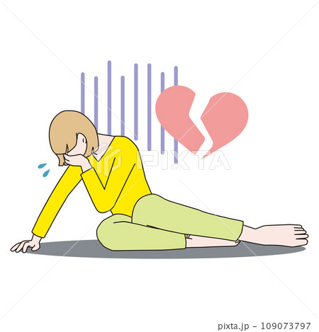 倒れこむ女性 破局 裸足 倒れこむ女性 破局 裸足 109073797