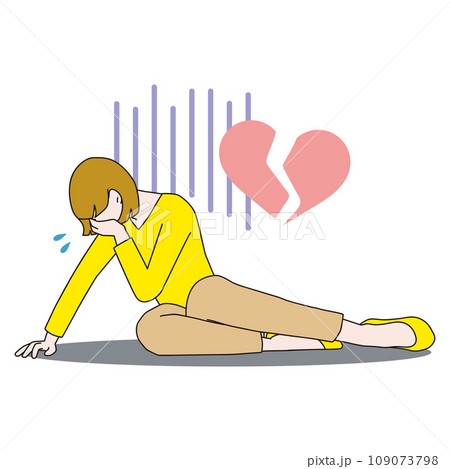 倒れこむ女性　破局　ヒール 109073798