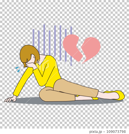 倒れこむ女性　破局　ヒール 109073798