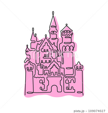Neuschwanstein castle, Germany vector illustration 109074027