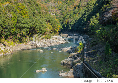 京都の景勝地保津峡 109076581