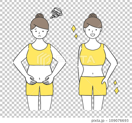 節食前後對比圖(女) 節食前後對比圖(女) 109076693