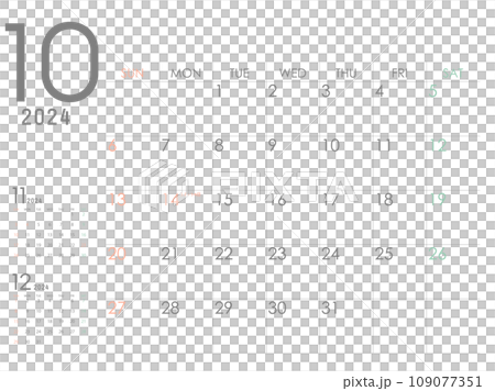 Calendar for October 2024 109077351