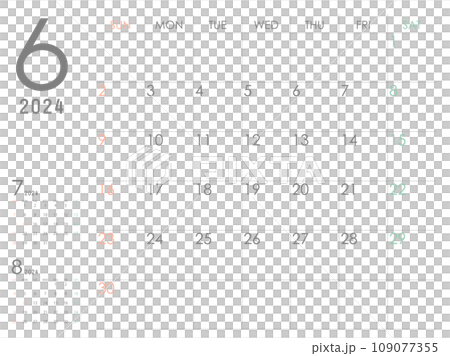 2024 年 6 月曆 109077355