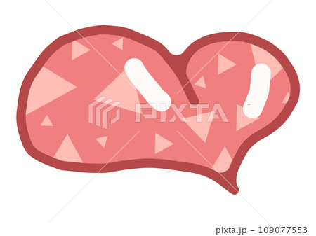 Hand drawn heart doodle. 109077553