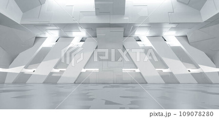 An empty room with minimalist white walls 3d render illustration An empty room with minimalist white walls 3d render illustration 109078280